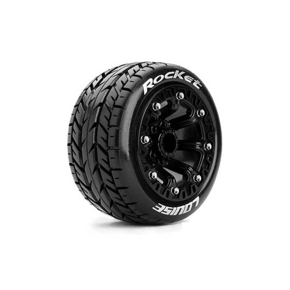 TANM - Pneus & Roues 1/16 Pour Voiture RC - Adhérence Renforcée Abrasion Résistante - Noir