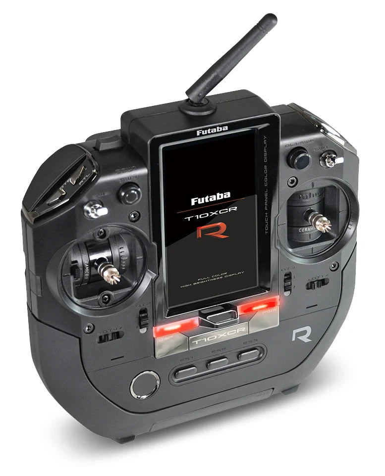 Futaba T10XCR radio F-4G/ T-FHSS SR/ T-FHSS/ S-FHSS + récepteur R404SBS 2.4GHz - Breizh Modélisme.