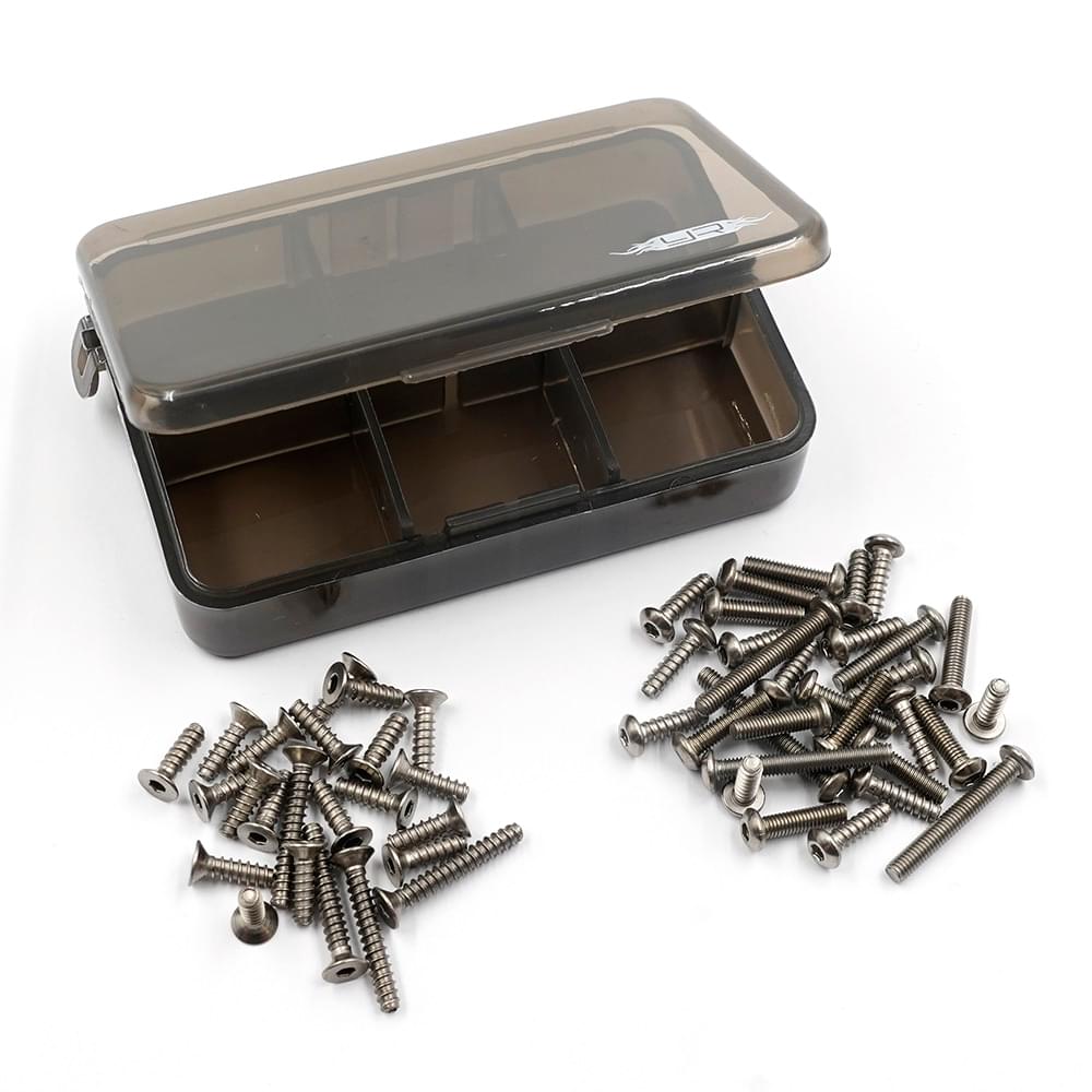 Assortiment de vis en titane avec boîte pour Kyosho Fazer Mk2 - TSAS-0037 - Breizh Modélisme.