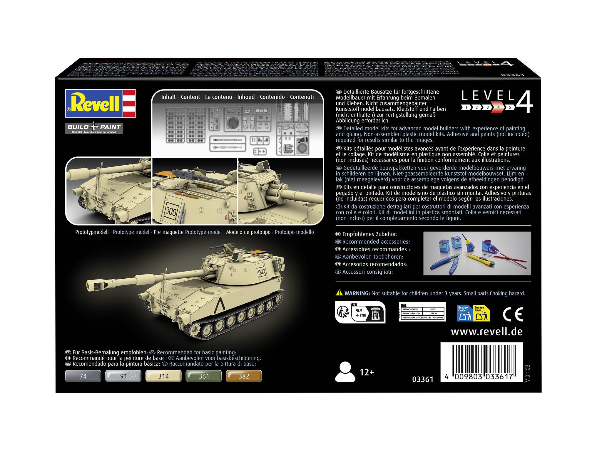 Maquette Char militaire Revell 03361 M109 A2