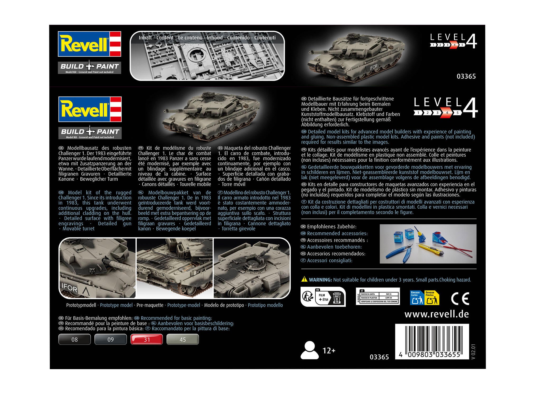 Maquette Char militaire Revell 03365 Challenger 1