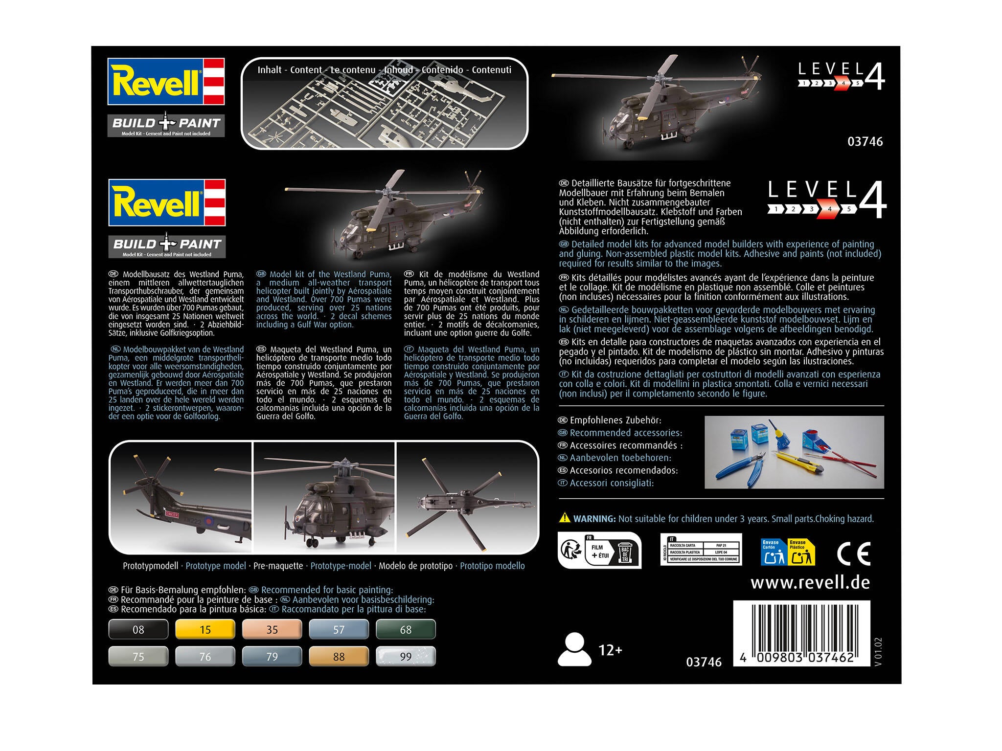 Maquette hélicoptère Revell 03746 Westland Puma HC.1