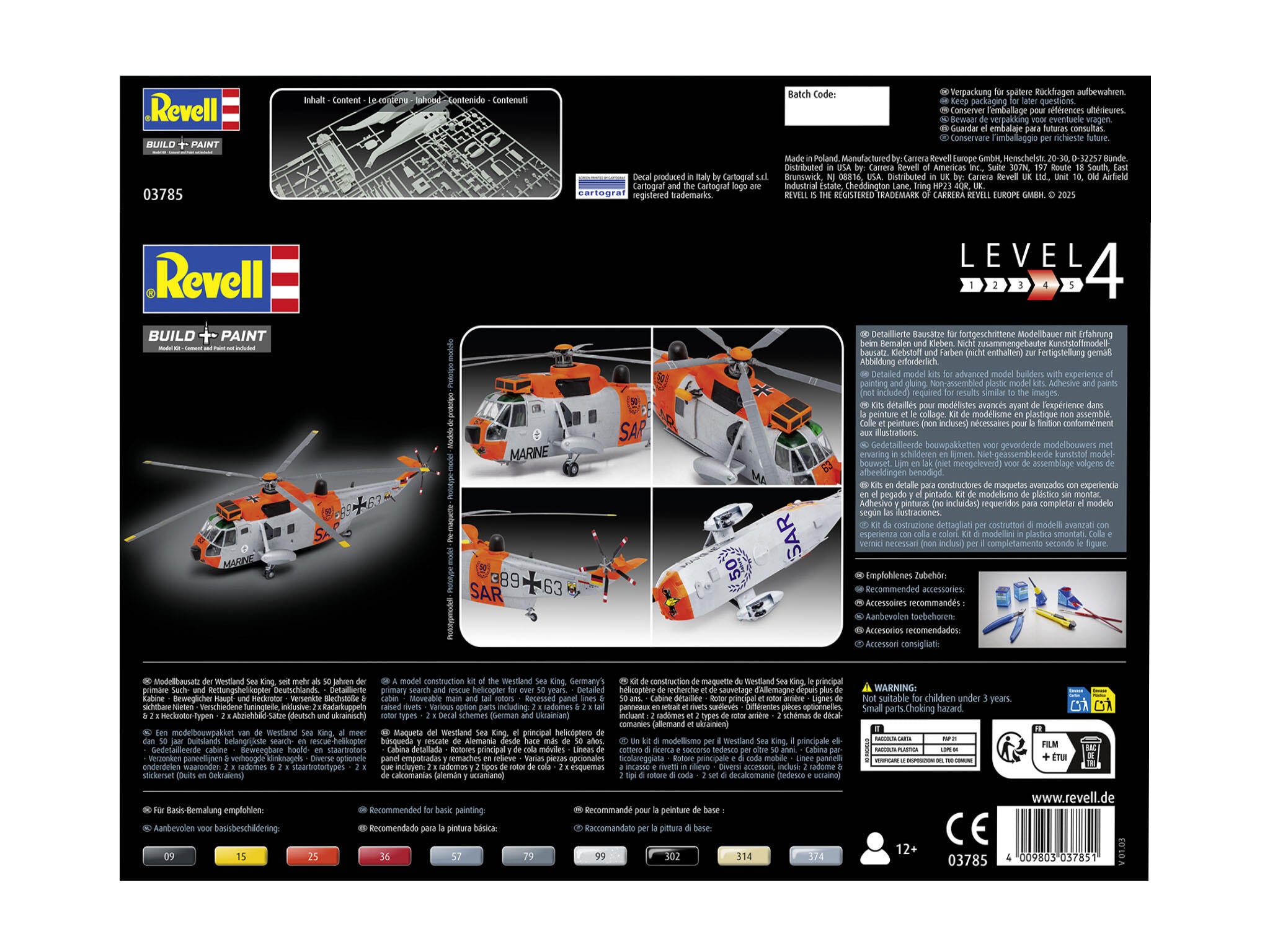 Maquette hélicoptère Revell 03785 Westland Sea King Mk. 41/HU.5