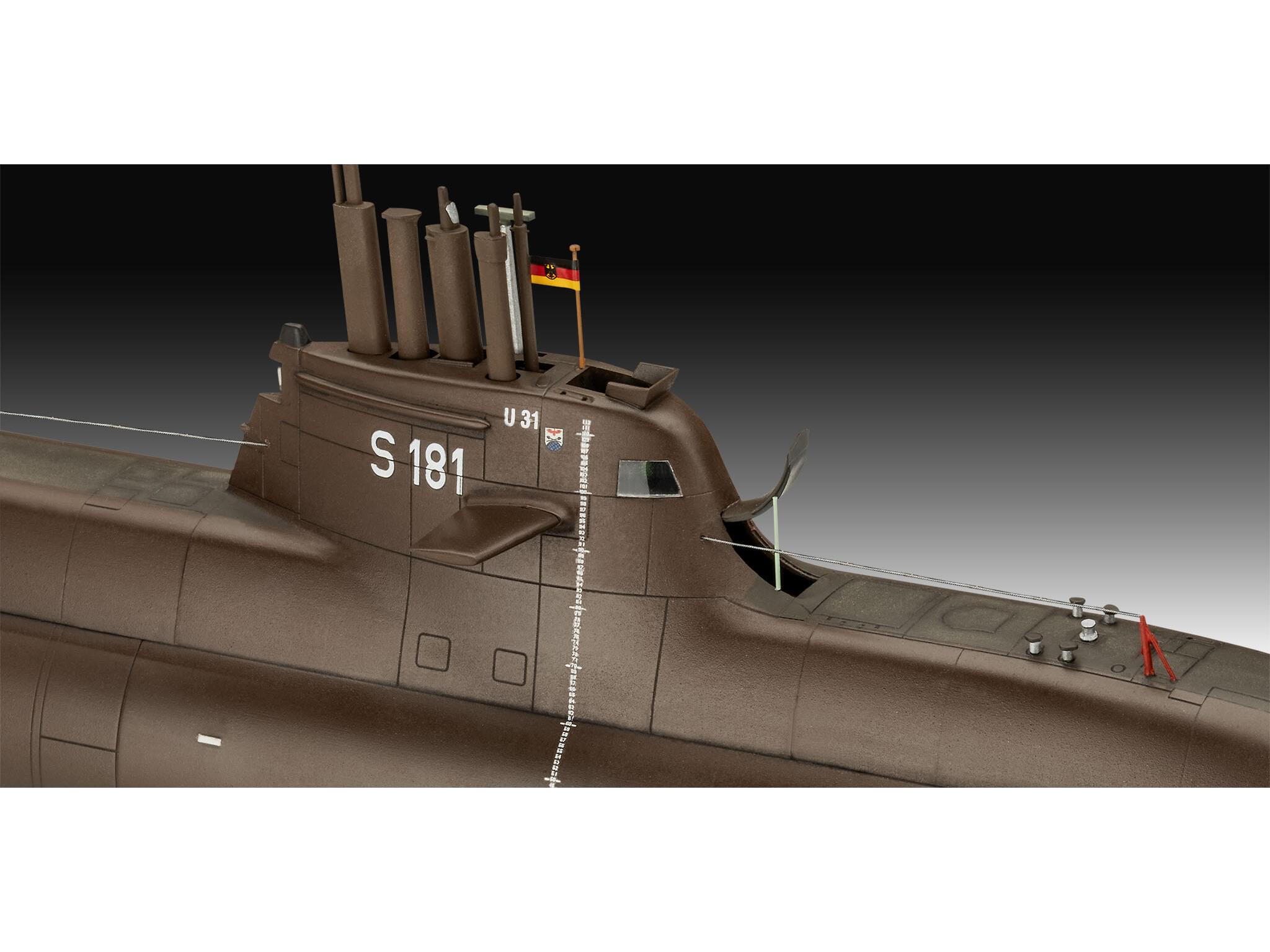 Maquette sous marin Revell 05186 70 Years Bundeswehr:Wilhelm Bauer,Type 206A,Class2