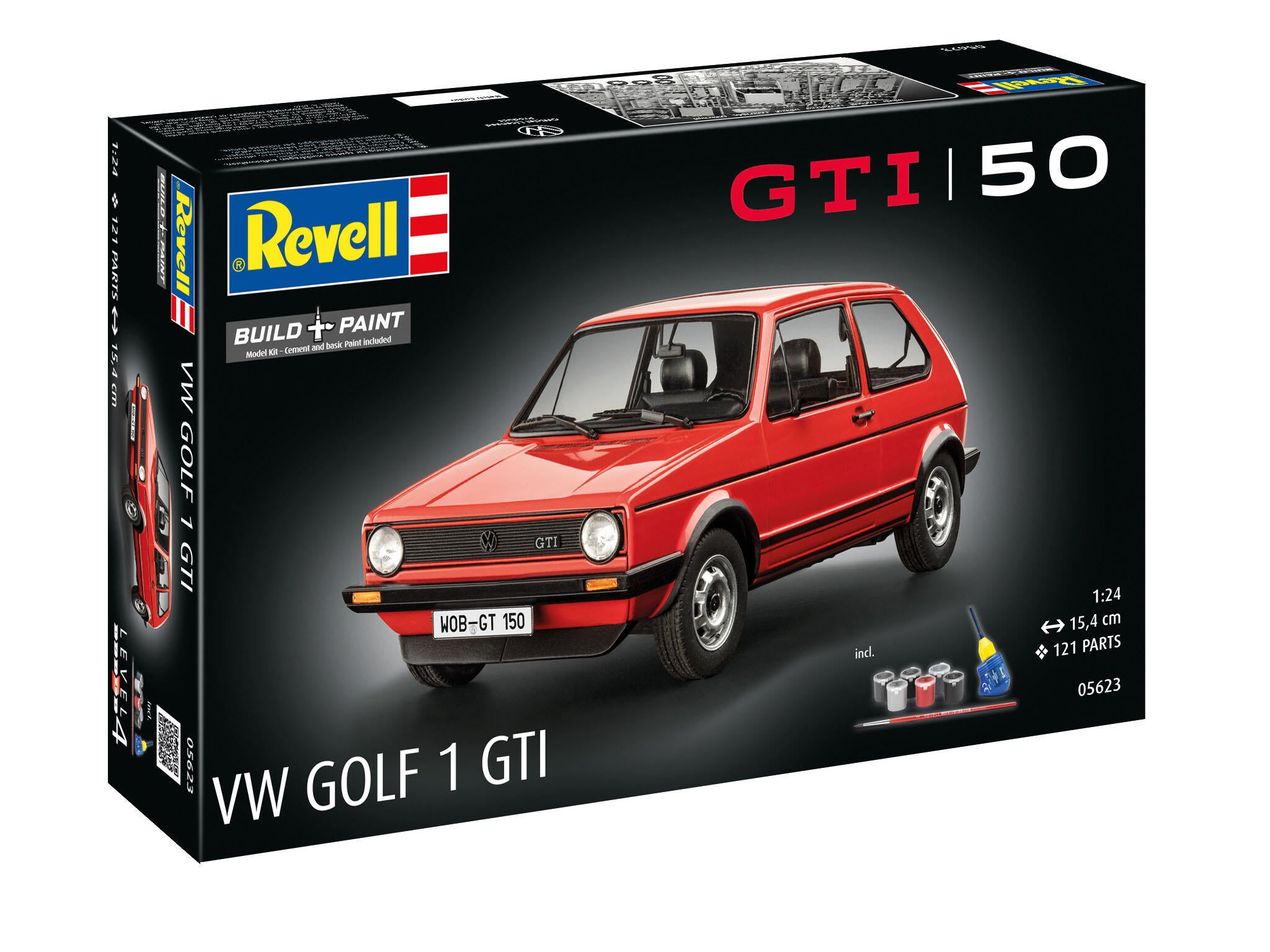 Maquette voiture Revell 05623 Coffret Cadeau"50 ans VW Golf1GTi" avec accessoires de base