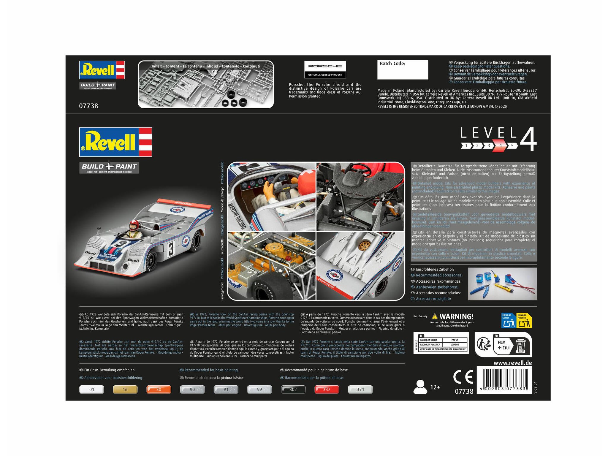 Maquette voiture Revell 07738 Porsche 917/10