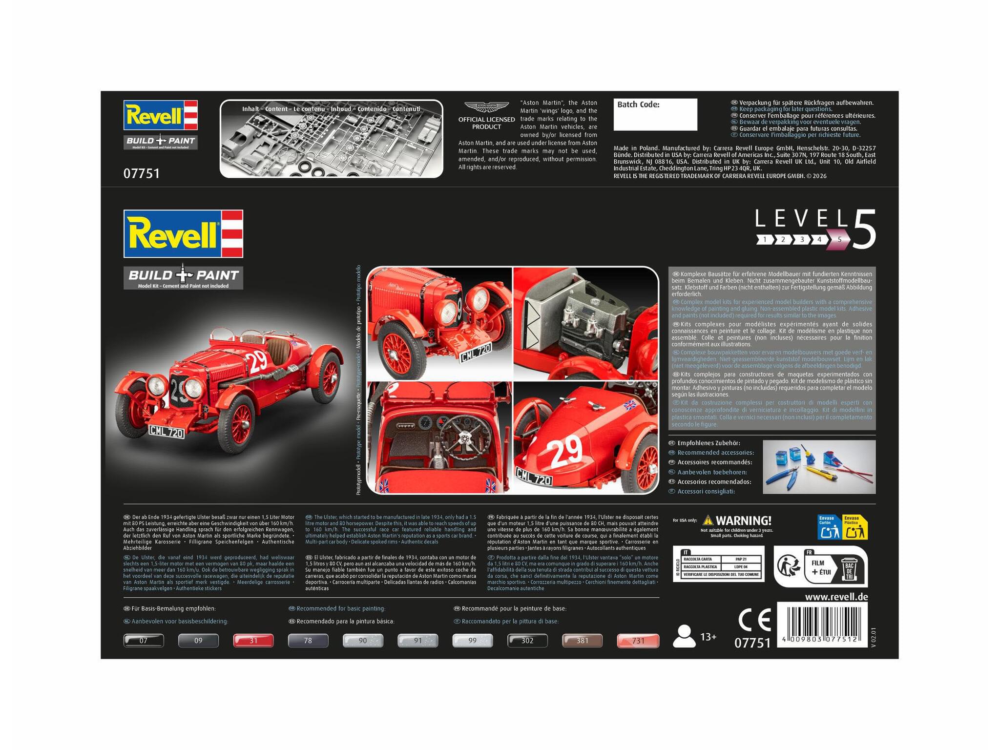 Maquette voiture Revell 07751 Aston Martin Ulster