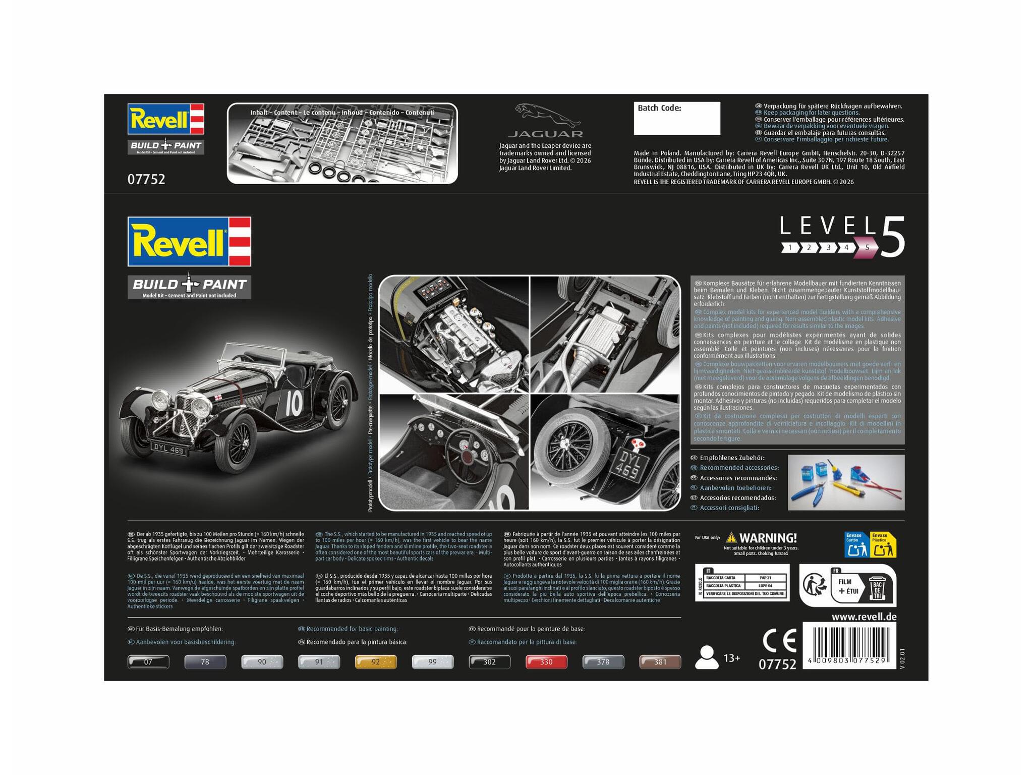 Maquette voiture Revell 07752 Jaguar SS 100