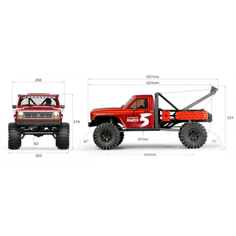 Crawler Cross RC EMO X5 Brushless 1/8 RTR metal rouge - Breizh Modélisme.