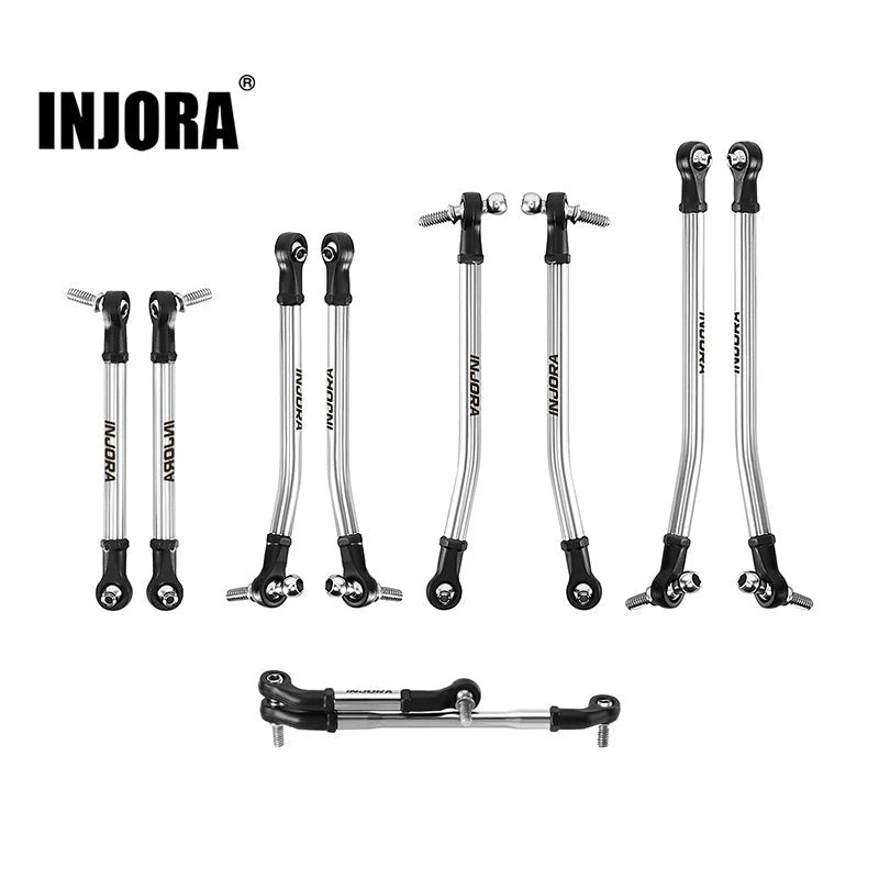 Kit de biellettes en acier inoxydable à grand dégagement Injora pour SCX30 1/30