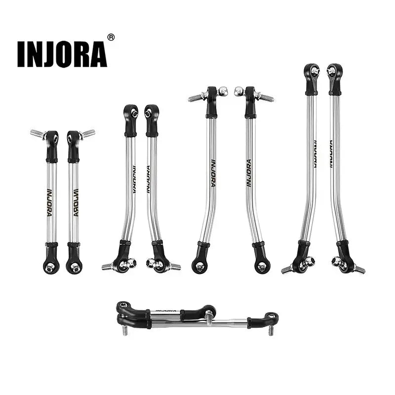 Kit de biellettes en acier inoxydable à grand dégagement Injora pour SCX30 1/30