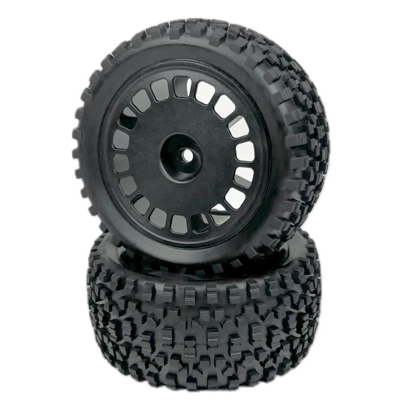 2 roues arrière pour buggy 1/10 Rallye - 2500057