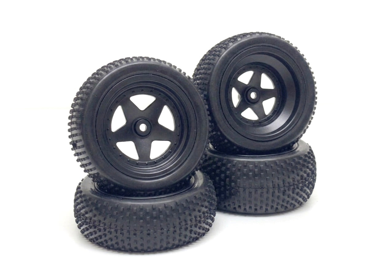 4 jeu de roues pour buggy « Mini Block » noir 1/10 - 2500059