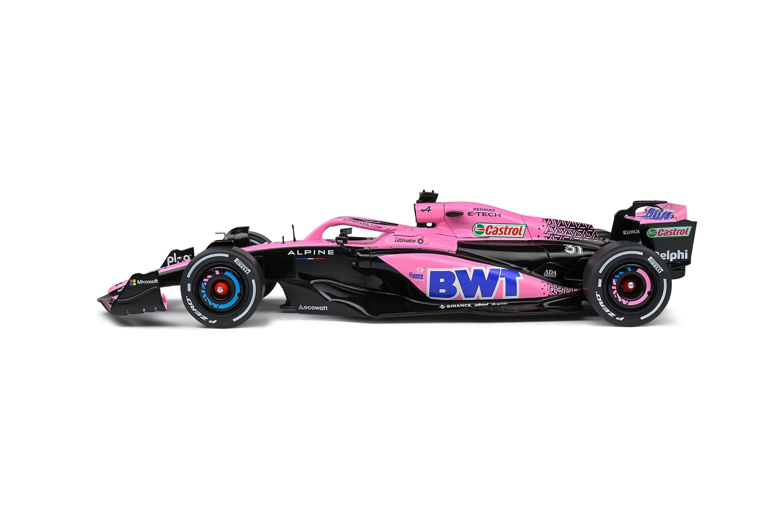 Solido S1808806 Voiture miniature collection 1/18 Alpine A523 Presentation version – Pink Edition – 2023