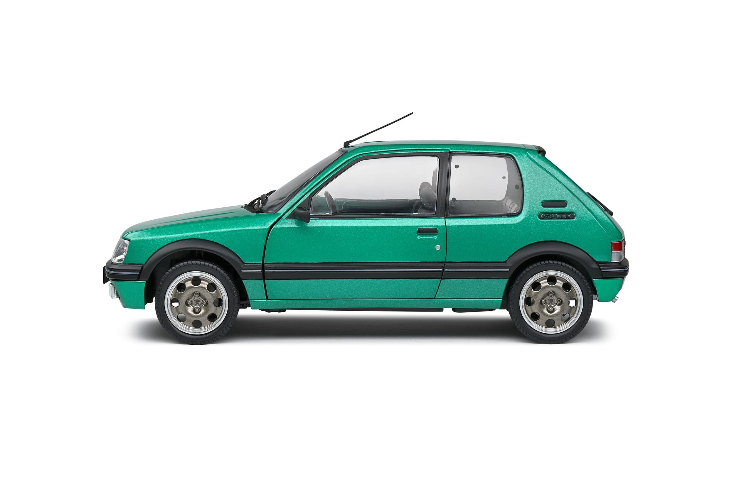 Solido S1801712 Voiture miniature collection 1/18 Peugeot 205 GTI Griffe – Vert Fluorite – 1992