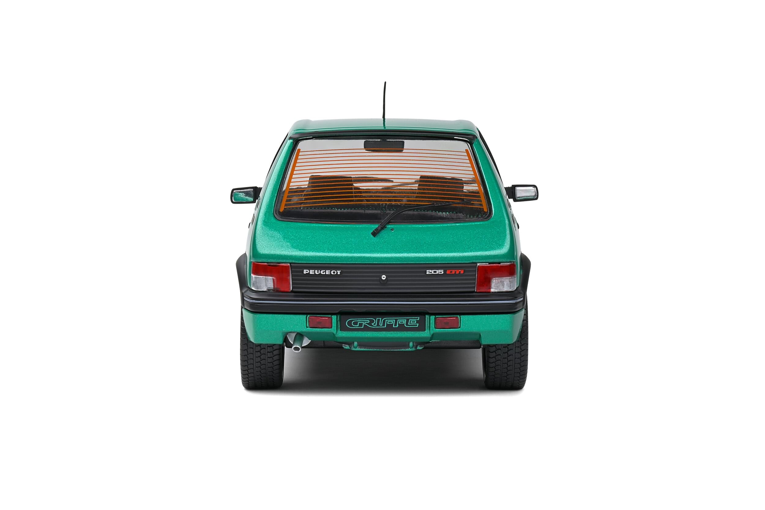 Solido S1801712 Voiture miniature collection 1/18 Peugeot 205 GTI Griffe – Vert Fluorite – 1992