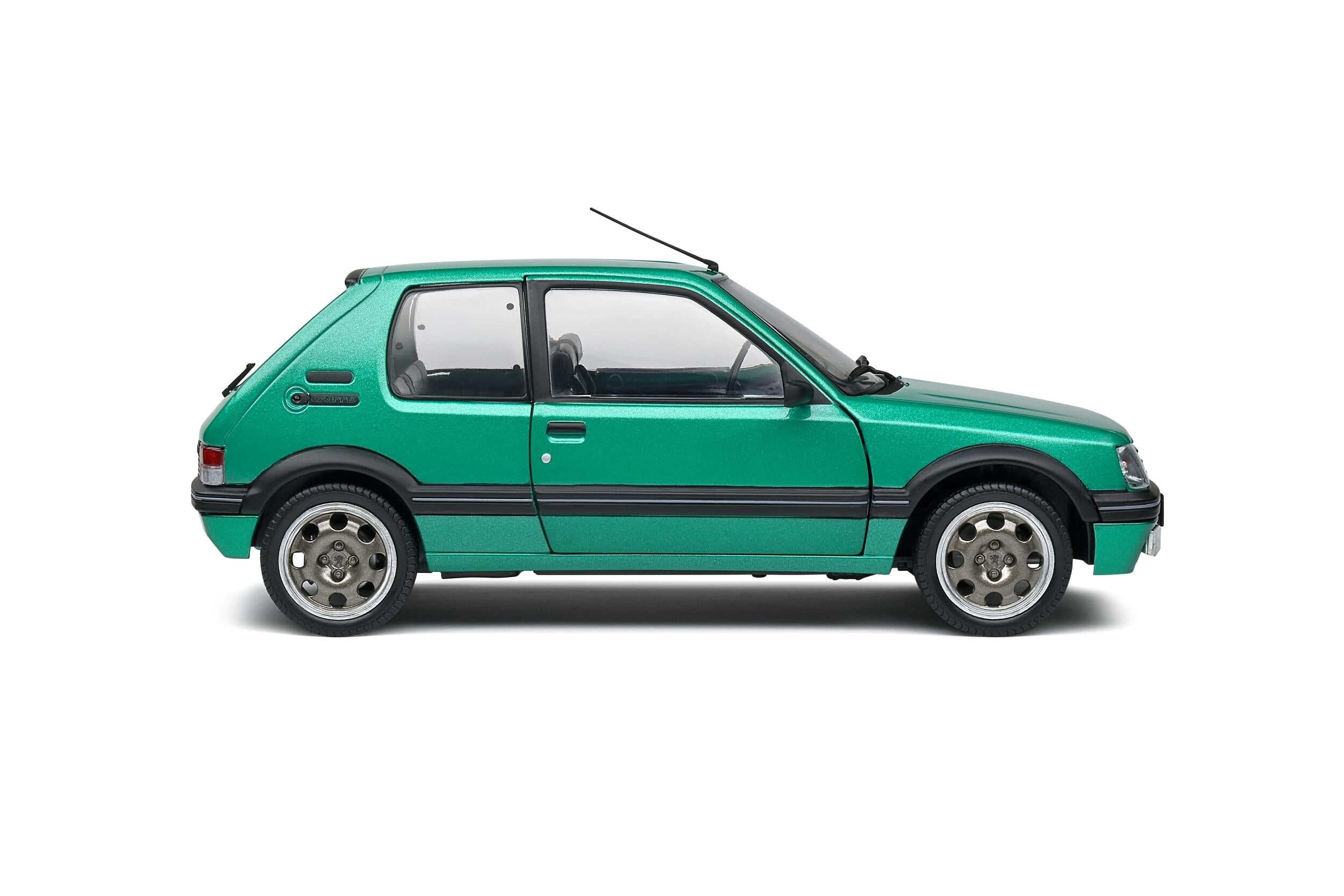Solido S1801712 Voiture miniature collection 1/18 Peugeot 205 GTI Griffe – Vert Fluorite – 1992