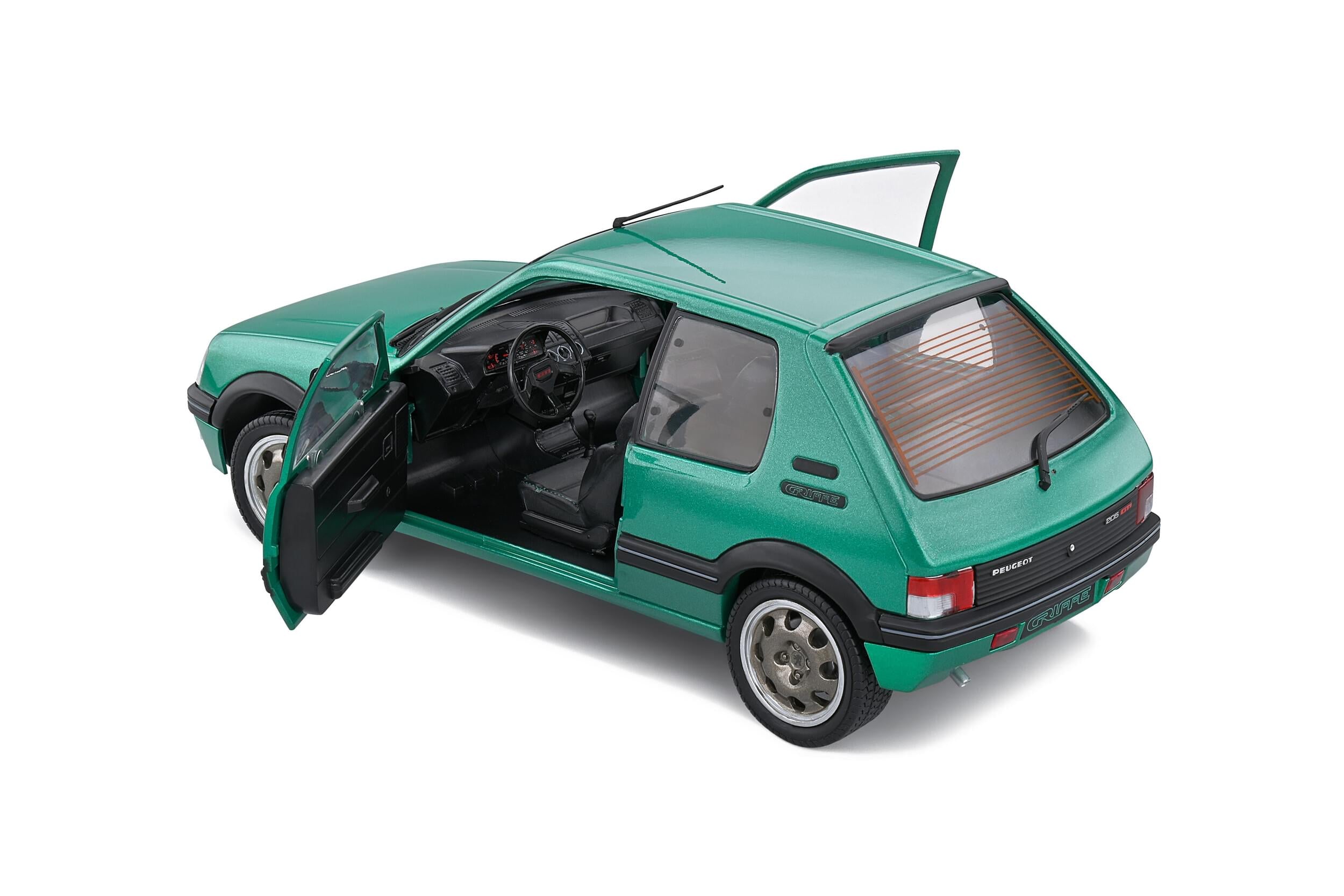 Solido S1801712 Voiture miniature collection 1/18 Peugeot 205 GTI Griffe – Vert Fluorite – 1992