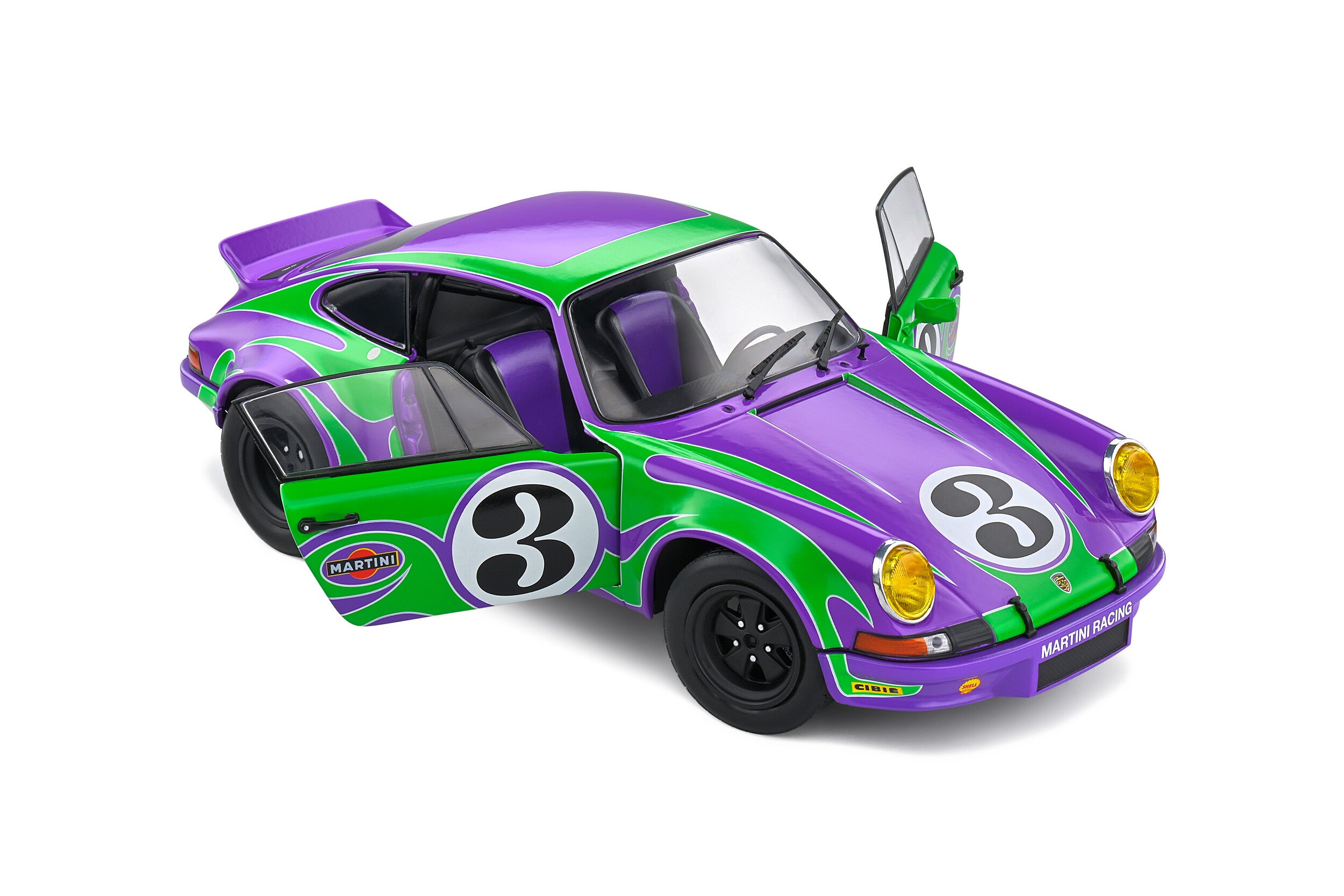 Solido S1801117 Voiture miniature collection 1/18 Porsche Purple Hippy Tribute – 1973