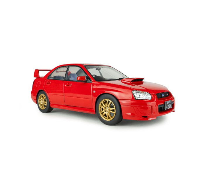 Solido S1812306 Voiture miniature collection 1/18 Subaru Impreza WRX STI rouge flamme 2004