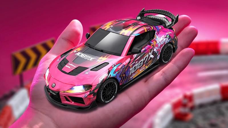 Voiture drift Supra 1/43 4WD RTR 1087X rose - 10041