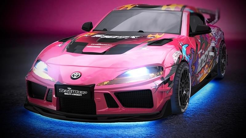 Voiture drift Supra 1/43 4WD RTR 1087X rose - 10041