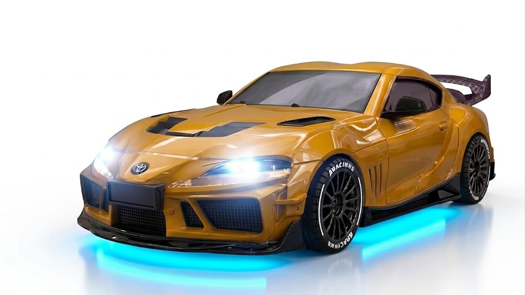 Voiture drift Supra 1/43 4WD RTR blanc - 10043 - Breizh Modélisme.
