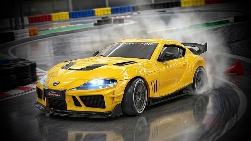 Voiture drift Supra 1/43 4WD RTR blanc - 10043 - Breizh Modélisme.