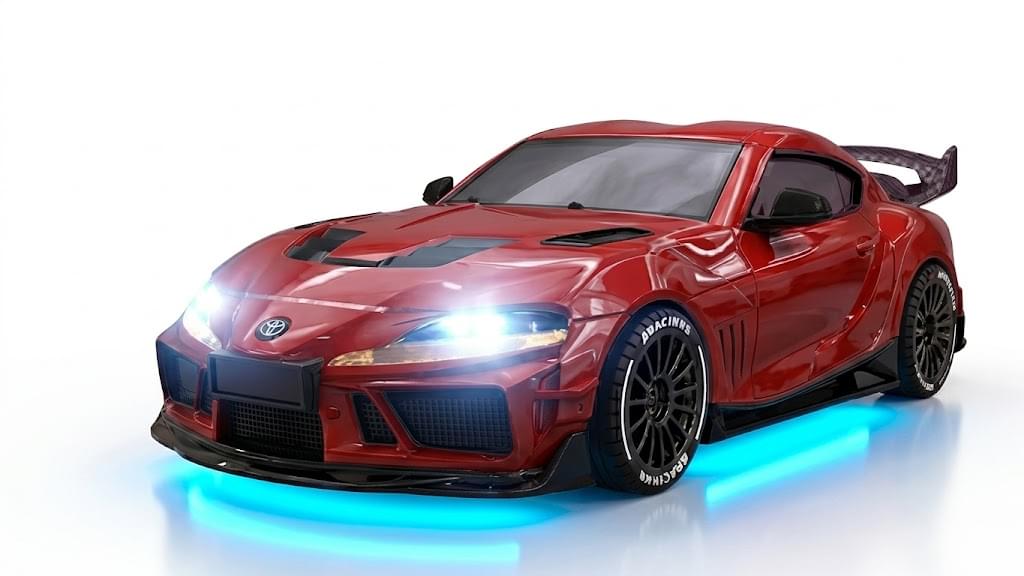Voiture drift Supra 1/43 4WD RTR rouge - 10042 - Breizh Modélisme.