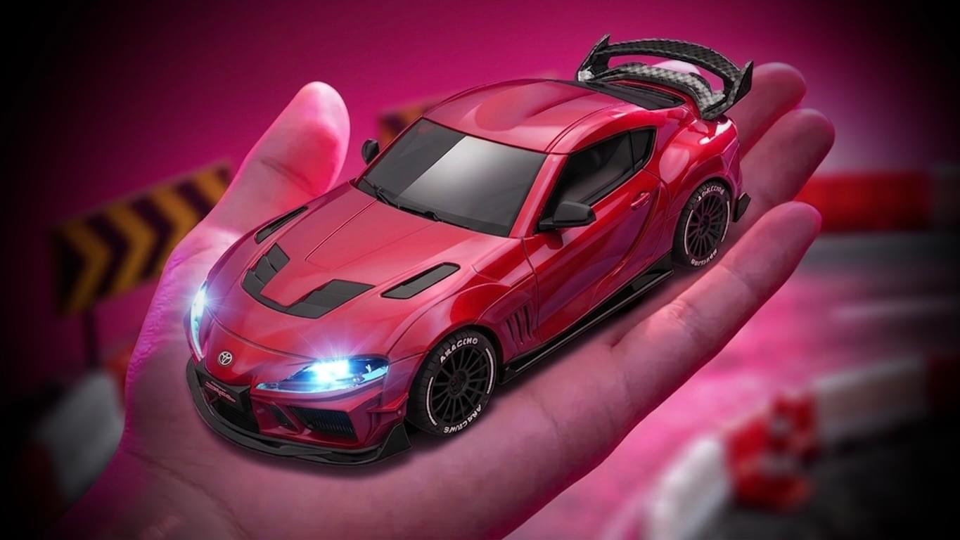 Voiture drift Supra 1/43 4WD RTR rouge - 10042 - Breizh Modélisme.