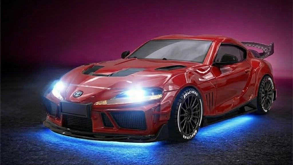 Voiture drift Supra 1/43 4WD RTR rouge - 10042 - Breizh Modélisme.