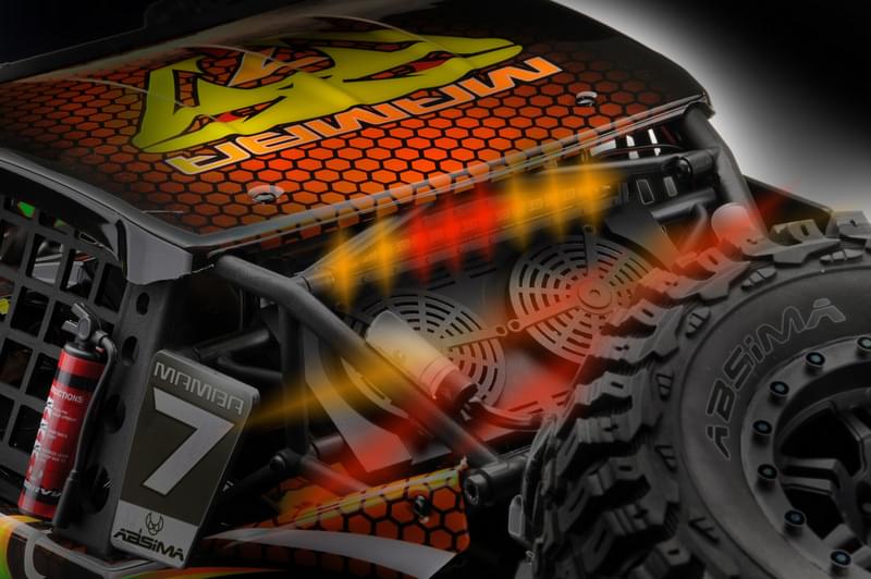 Rock Racer Absima 1/7 "MAMBA 7" Orange 6S BL RTR - 17002