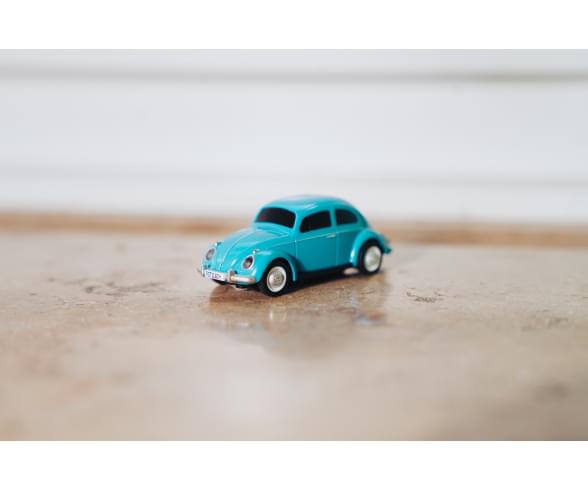 Véhicule 1:87 M-B 1620 toile avec remorque bleu 1/87 - Breizh Modélisme.