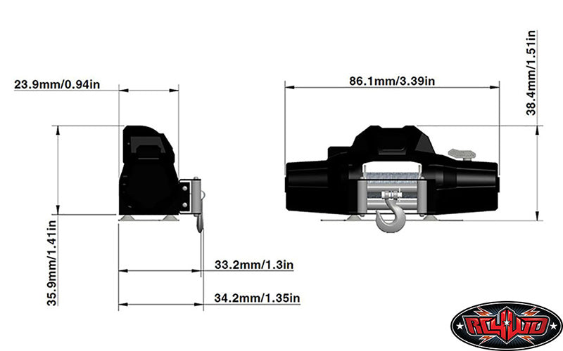 Treuil pour crawler 1/8 RC4WD Warm Zeon 10 - E0069