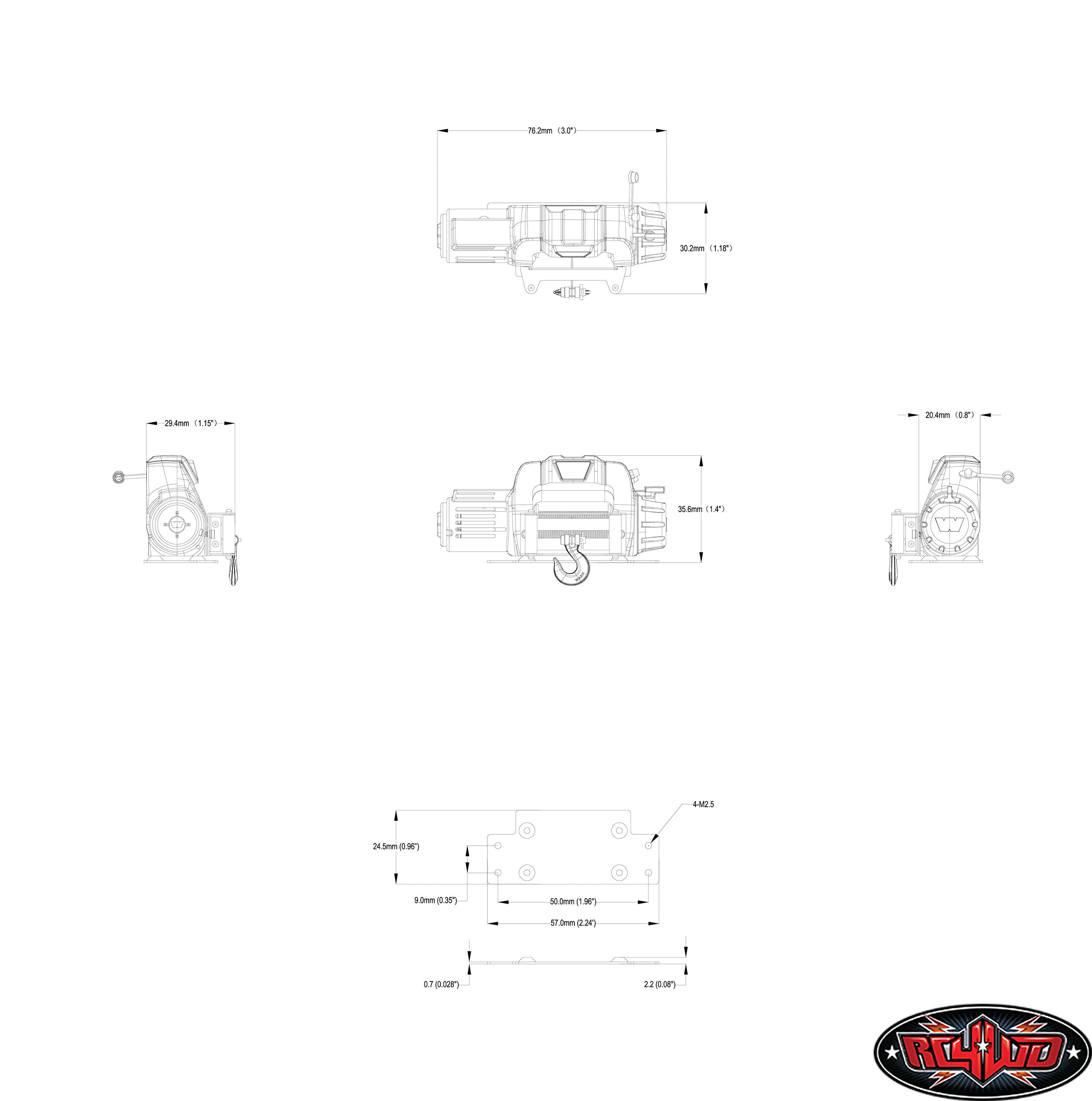 Treuil automatique RC4WD 1/10 Warn E0119