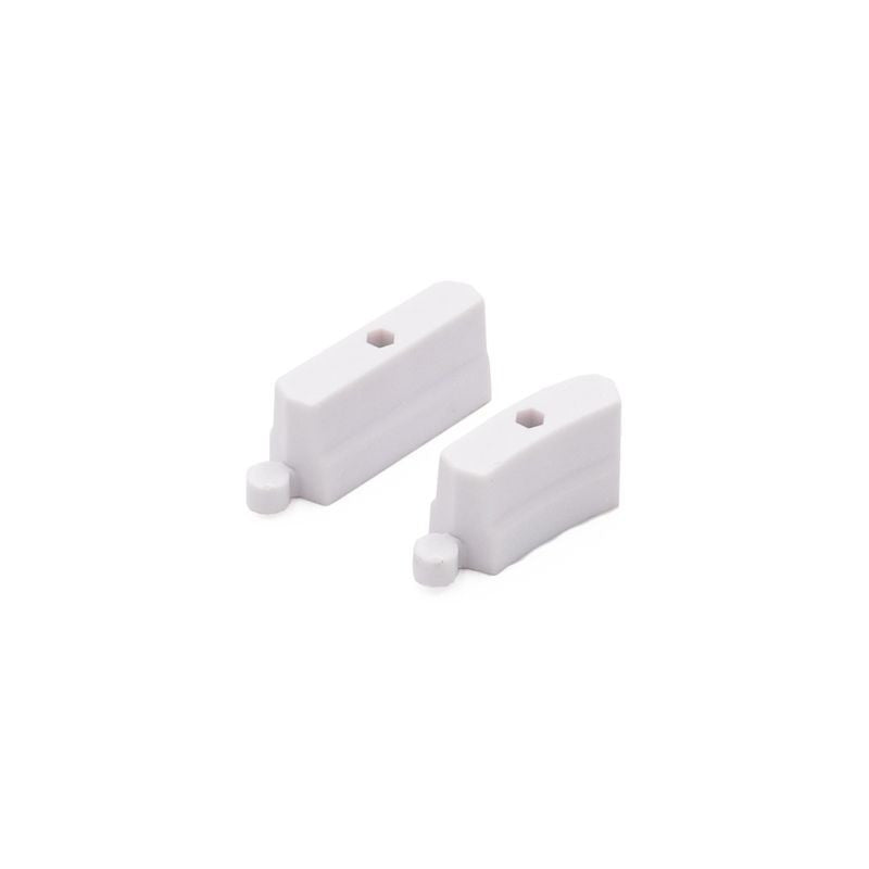 Elements de rail en plastique blanc pour piste turbo Racing (50 pcs) - TB-760075