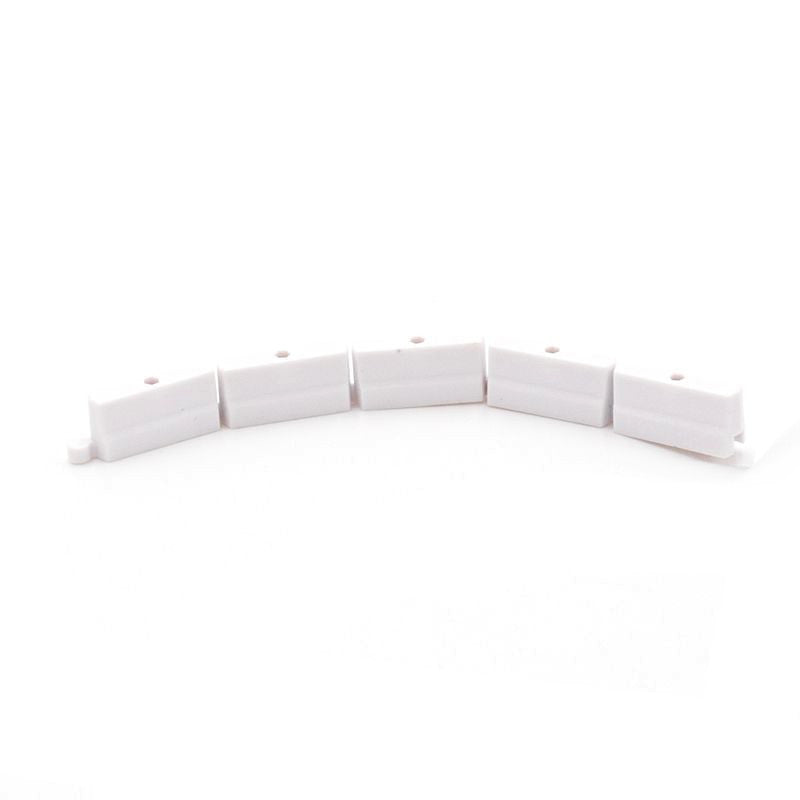 Elements de rail en plastique blanc pour piste turbo Racing (50 pcs) - TB-760075