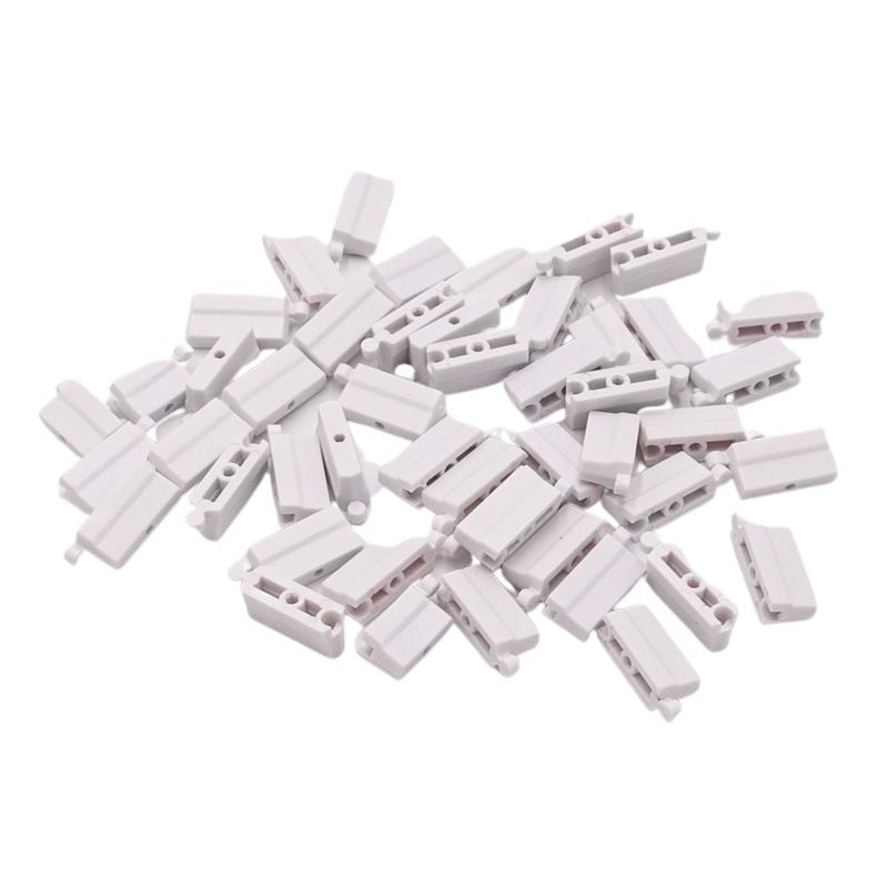Elements de rail en plastique blanc pour piste turbo Racing (50 pcs) - TB-760075
