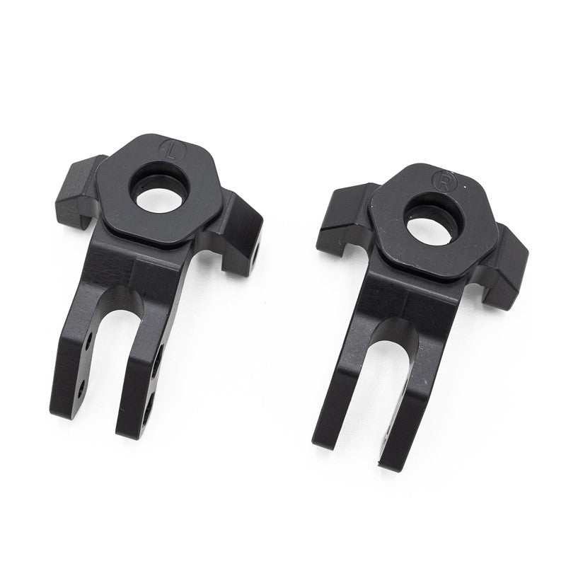 Hobbytech - Fusées avants droite/gauche CRX en aluminium usinées Noir : CRX-077-FR