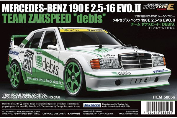 Tamiya Mercedes-Benz 190E Debis Zakspeed / 58656 TT01E Kit à monter