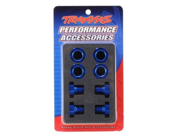 Hexagones alu 17mm bleu (x4) - Traxxas 5353X