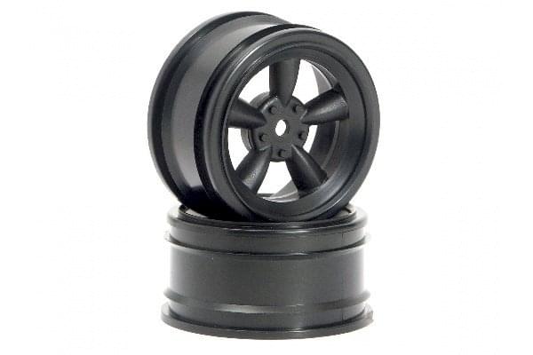 2 jantes HPI Racing Vintage 5 branches 26 mm noire (déport 0 mm) - Breizh Modélisme.