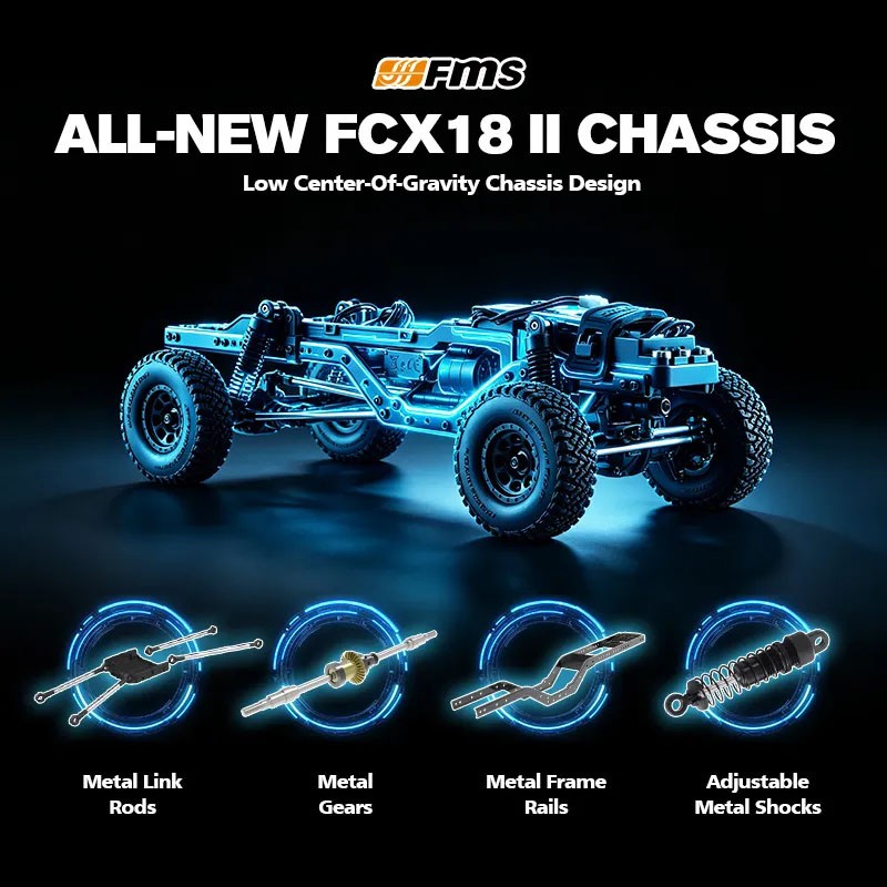 FMS Ford F-100 FCX18 II noir – Crawler RC 1/18 brushless 4WD RTR