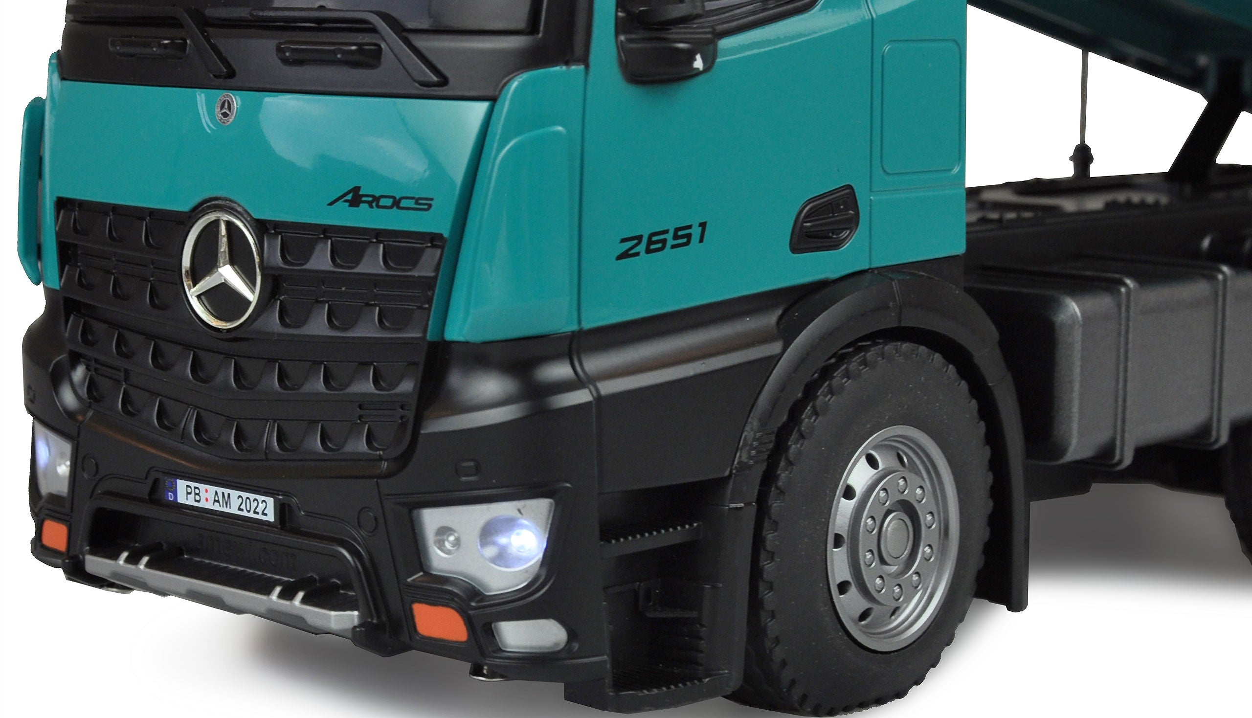 Camion Benne RC en Métal Mercedes LKW Kipper PRO série PETROL" - Amewi 22533"