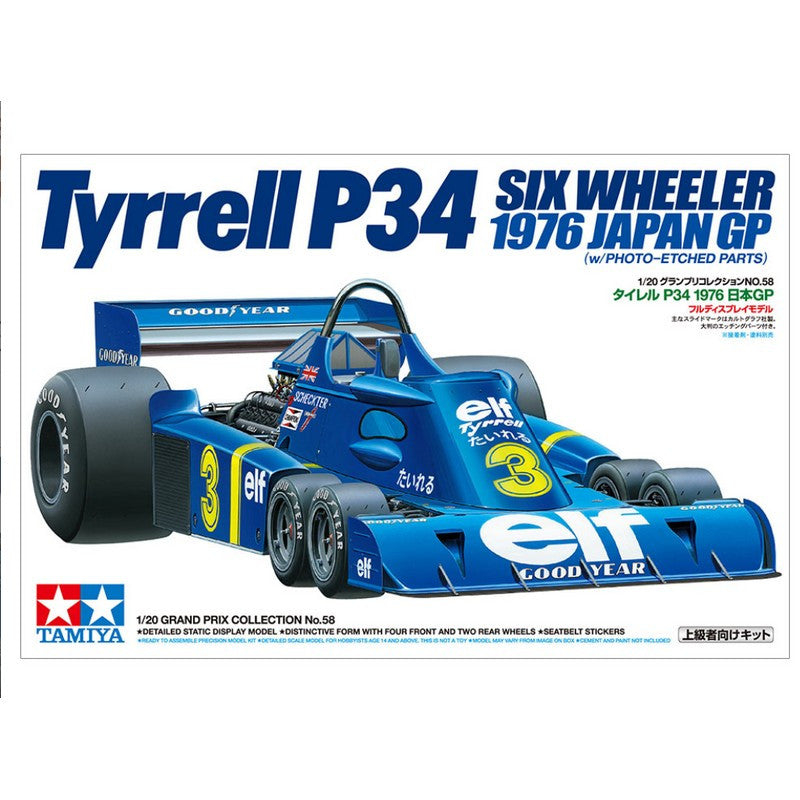 Maquette voiture Tyrrell P34 GP Japon 1976 - Tamiya 20058 - 1/20