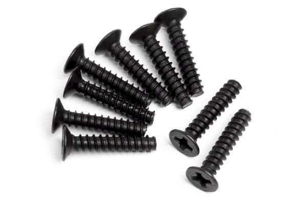 Vis autotaraudeuses à tête fraisée cruciforme Maverick RC (M3x15 mm) 9 pcs - MV22054