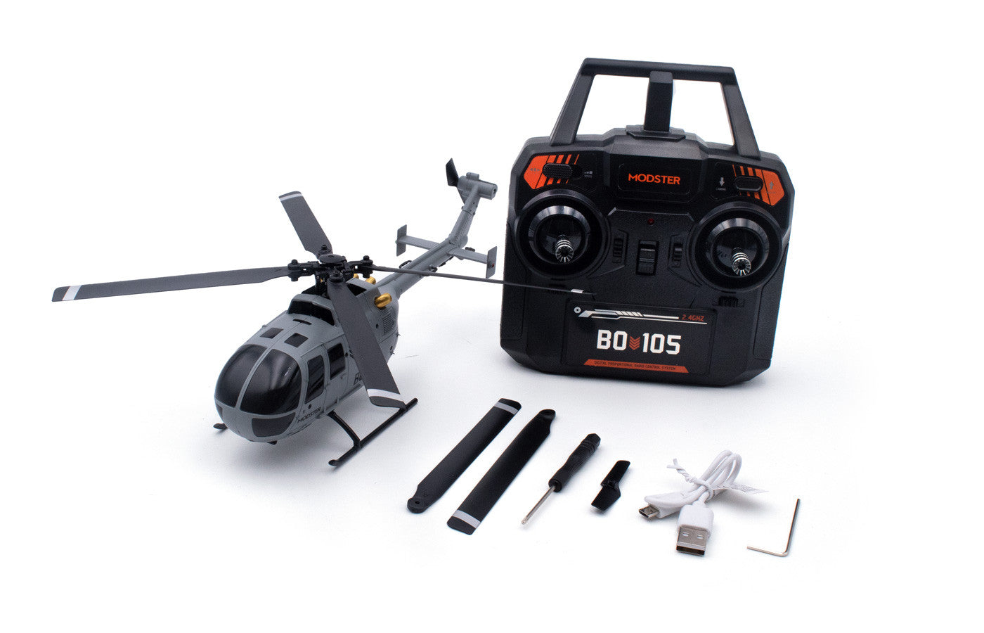Hélicoptère RC BO-105 Flybarless RTF