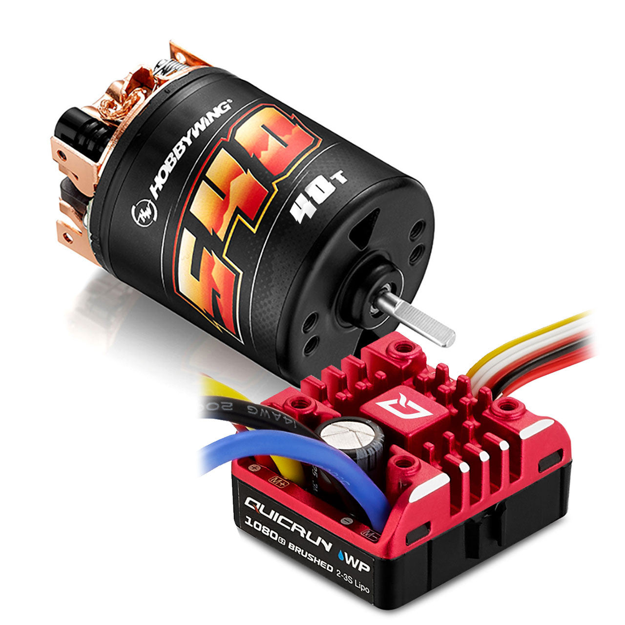 Combo Variateur Hobbywing Quicrun Brushed WP1080 Moteur 540 40T Crawler - 38020350