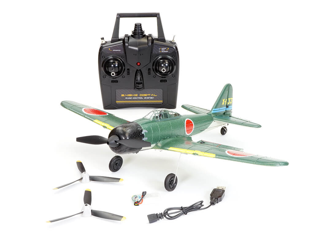 Avion de début télécommandé V761-15 Volantex MITSUBISHI ZERO avec stabilisateur de vol