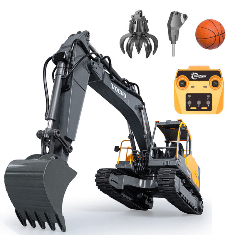 Pelleteuse RC E598-003 1/16 Volvo Licence Pelle + 3 outils avec 2,4 GHz
